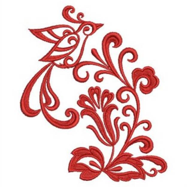 Damask Bird Machine Embroidery Design Embroidery Library At