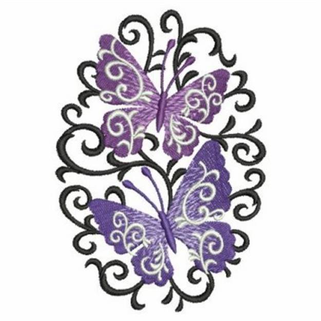 Butterfly Scroll Oval Machine Embroidery Design Embroidery Library At