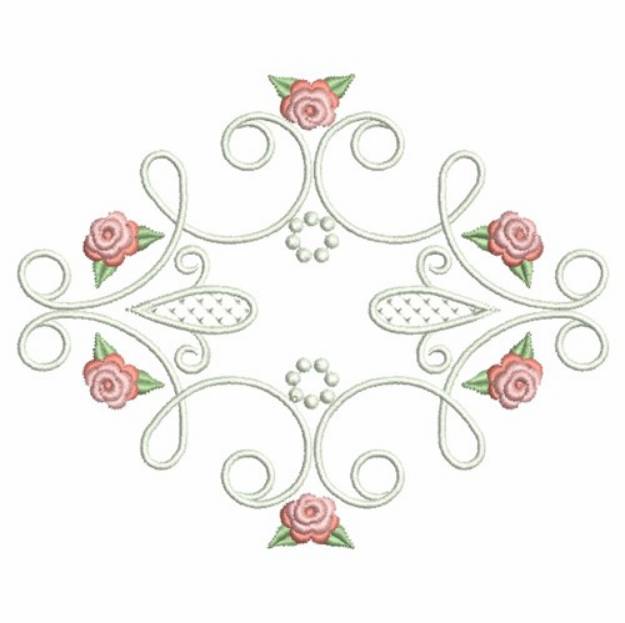 Heirloom Rose Oval Machine Embroidery Design Embroidery Library At