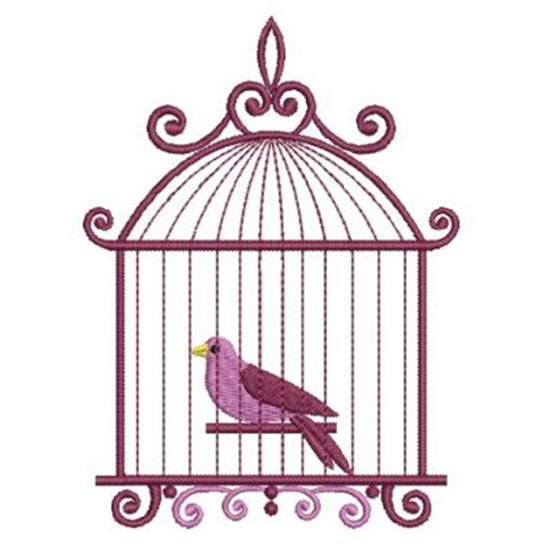 Bird In Cage Machine Embroidery Design Embroidery Library At