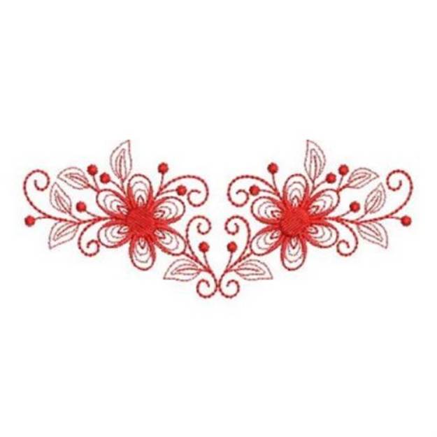 Redwork Flower Border Machine Embroidery Design Embroidery Library At