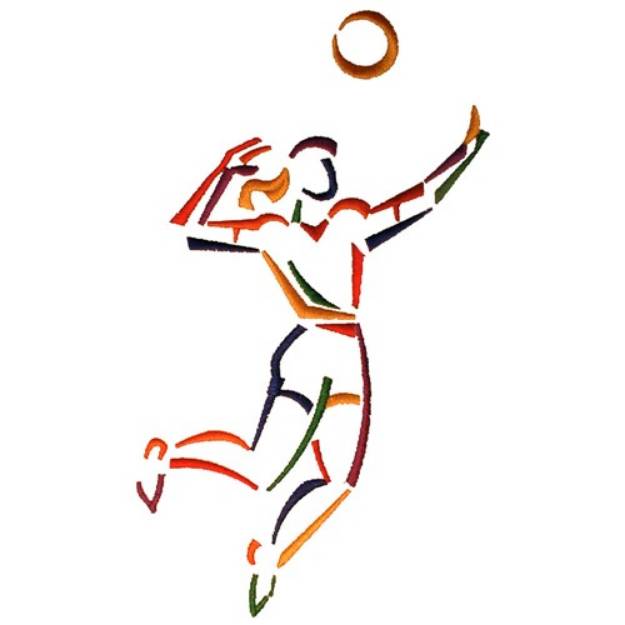 Female Volleyball Player Machine Embroidery Design | Embroidery Library ...