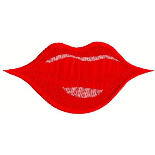 Picture of Lips Applique Machine Embroidery Design