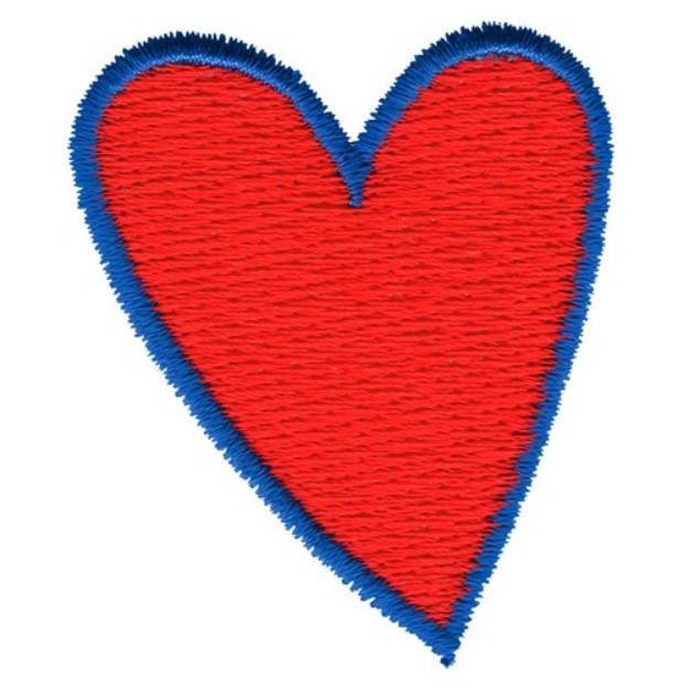 Picture of Folk Art Heart Machine Embroidery Design