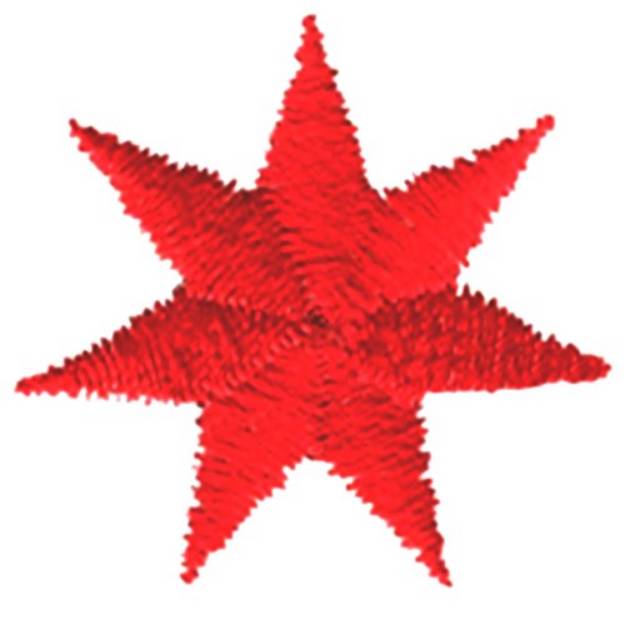 Picture of Seven Pointed Star Machine Embroidery Design