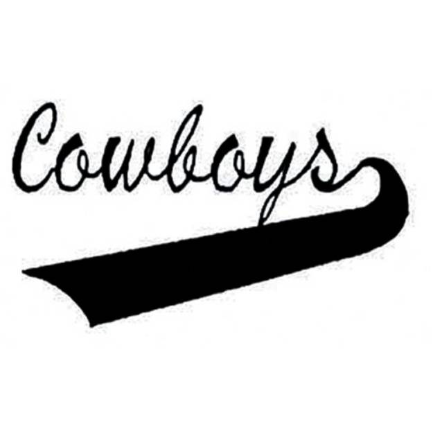 Picture of Cowboys Lettering Machine Embroidery Design