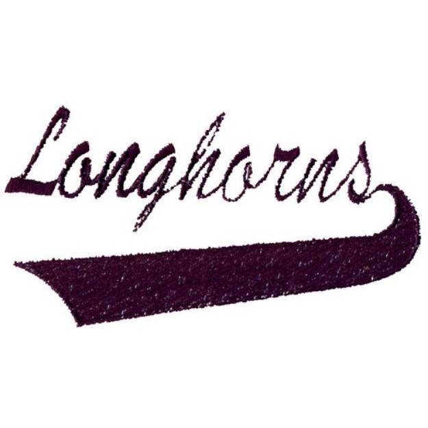 Picture of Longhorns Lettering Machine Embroidery Design