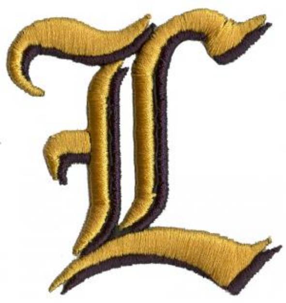 Picture of Old English L Machine Embroidery Design