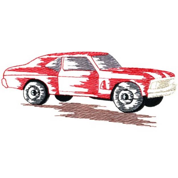 Picture of Abstract Racing Car Machine Embroidery Design