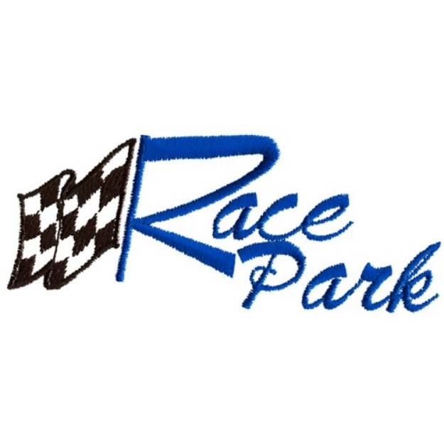 Picture of Race Park w/Flag Machine Embroidery Design