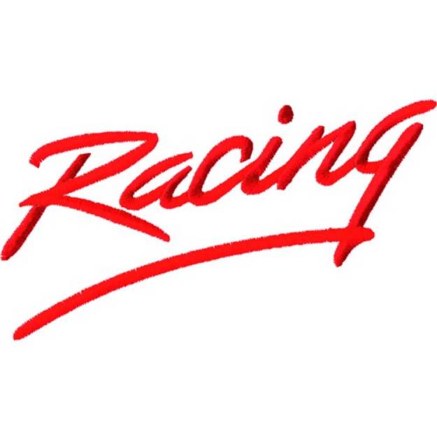 Picture of Racing Text Underlined Machine Embroidery Design