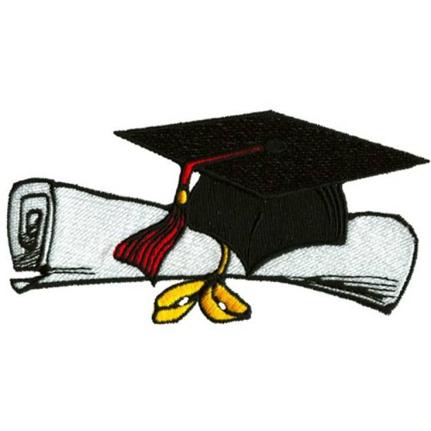 Picture of Cap and Diploma Machine Embroidery Design