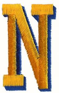 Picture of Two Color N Machine Embroidery Design