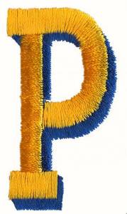 Picture of Two Color P Machine Embroidery Design