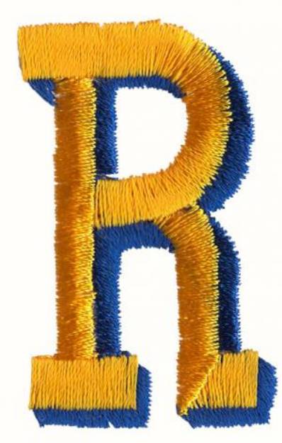 Picture of Two Color R Machine Embroidery Design