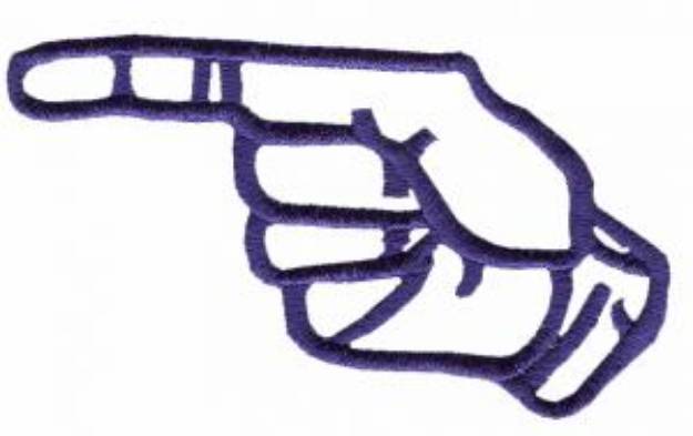 Picture of Sign Language G Machine Embroidery Design