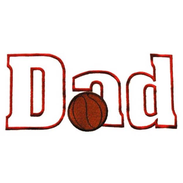 Picture of Basketball Dad Machine Embroidery Design