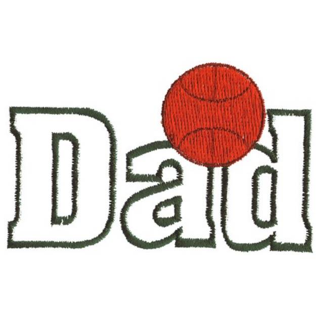 Picture of Basketball Dad Machine Embroidery Design