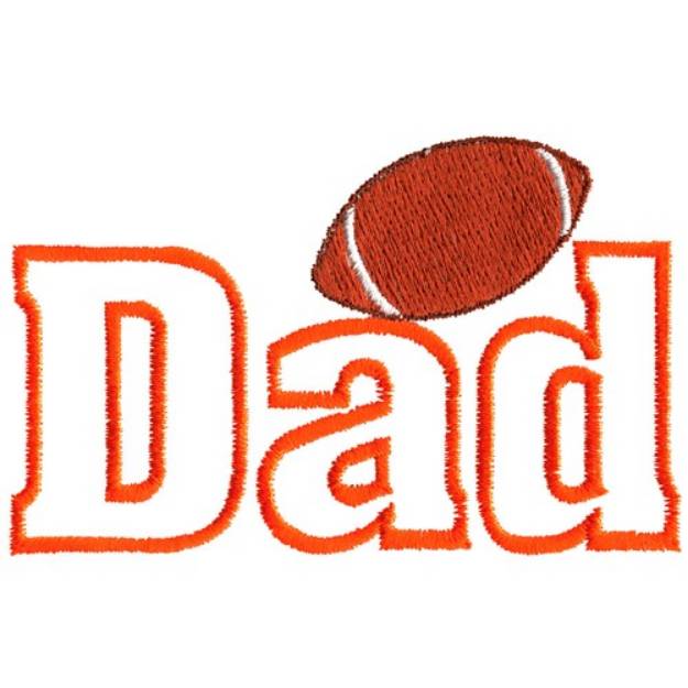 Picture of Football Dad Machine Embroidery Design