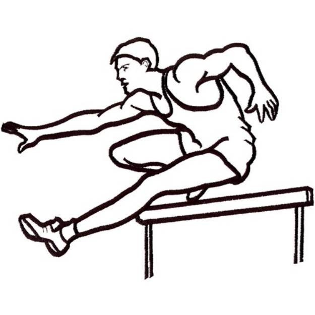 Picture of Hurdler Machine Embroidery Design