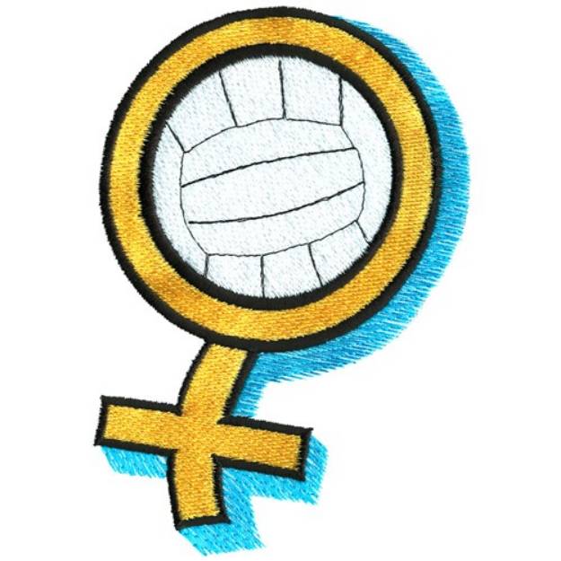 Picture of Girls Volleyball Machine Embroidery Design