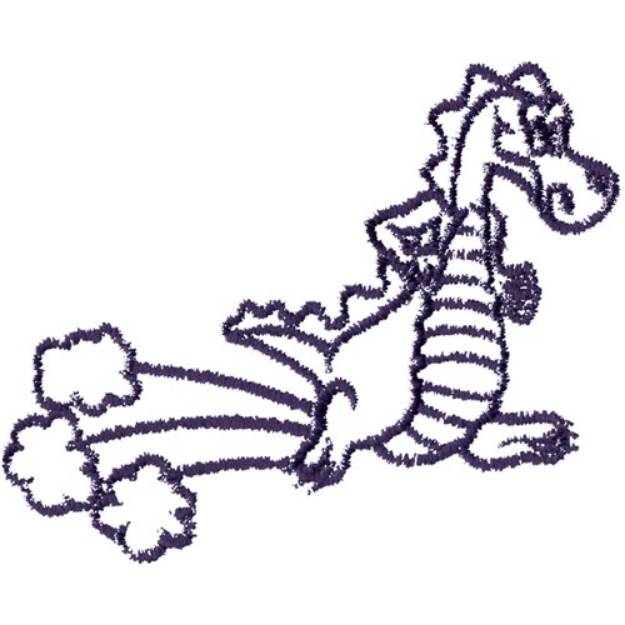 Picture of Dragon Outline Machine Embroidery Design