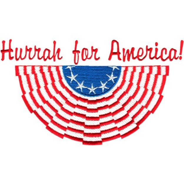 Picture of Hurrah America Machine Embroidery Design