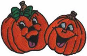 Picture of Happy Pumpkins Machine Embroidery Design