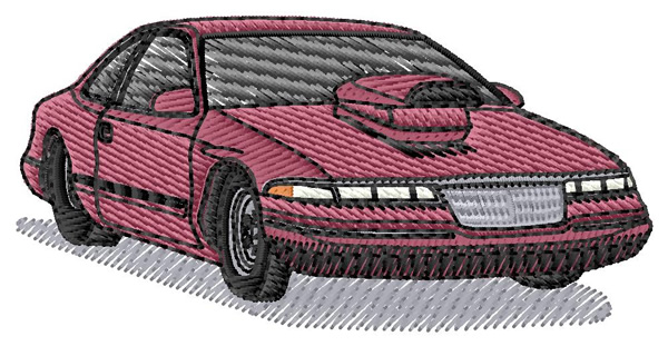 1996 Lincoln Mark VIII Machine Embroidery Design