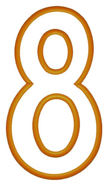 Picture of Number "8" Machine Embroidery Design