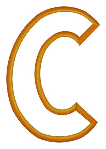 Picture of Letter "c" Machine Embroidery Design