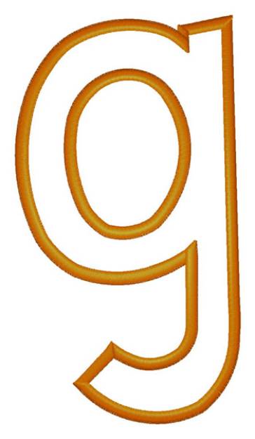 Picture of Letter "g" Machine Embroidery Design