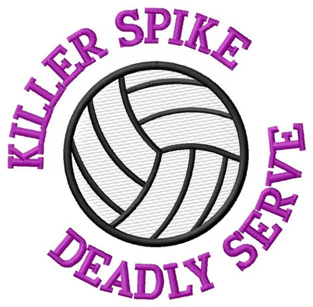 Picture of Killer Spike, Deadly Serve Machine Embroidery Design