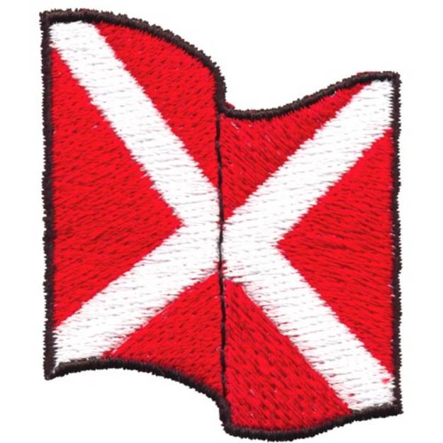 Picture of Nautical Flag, Number 4 Machine Embroidery Design