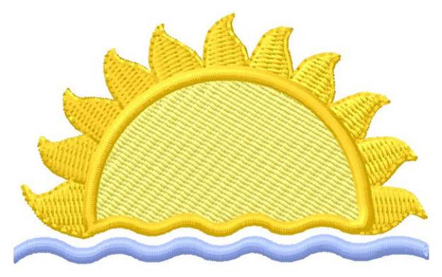 Picture of Sun and Water Machine Embroidery Design