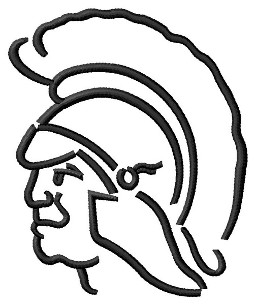 Spartan Outline Machine Embroidery Design | Embroidery Library at ...