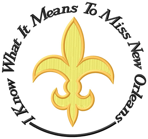 To Miss New Orleans Machine Embroidery Design