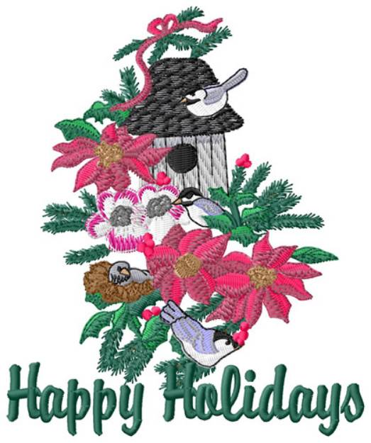 Picture of Happy Holidays Machine Embroidery Design