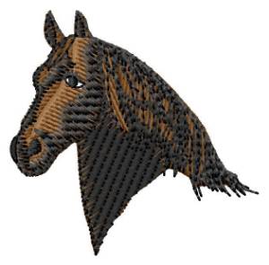 Picture of Friesian Head Machine Embroidery Design