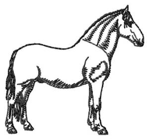 Picture of Lipizzaner Silhouette Machine Embroidery Design