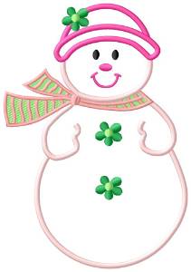 Picture of Applique Snowman Machine Embroidery Design