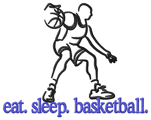 Basketball (Player) Machine Embroidery Design