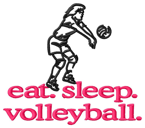 Volleyball (Player) Machine Embroidery Design