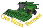Picture of One Mean Farmer Machine Embroidery Design