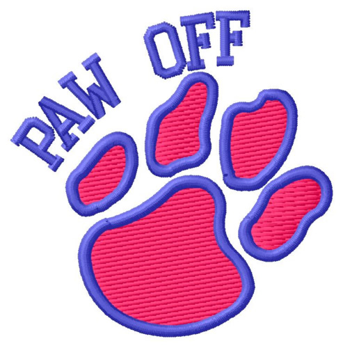 Paw Off Machine Embroidery Design