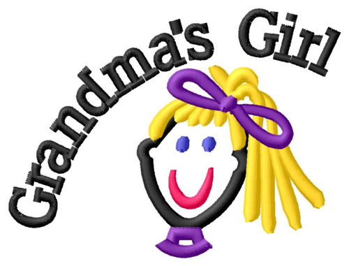 Grandmas Girl Machine Embroidery Design