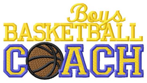 Picture of Boys Basketball Coach Machine Embroidery Design