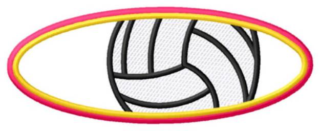 Picture of Volleyball Logo Machine Embroidery Design