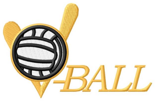 Picture of V-Ball Logo Machine Embroidery Design