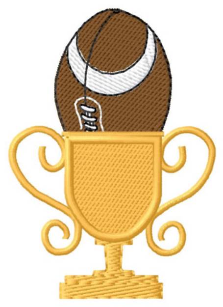 Picture of Football Trophy Machine Embroidery Design